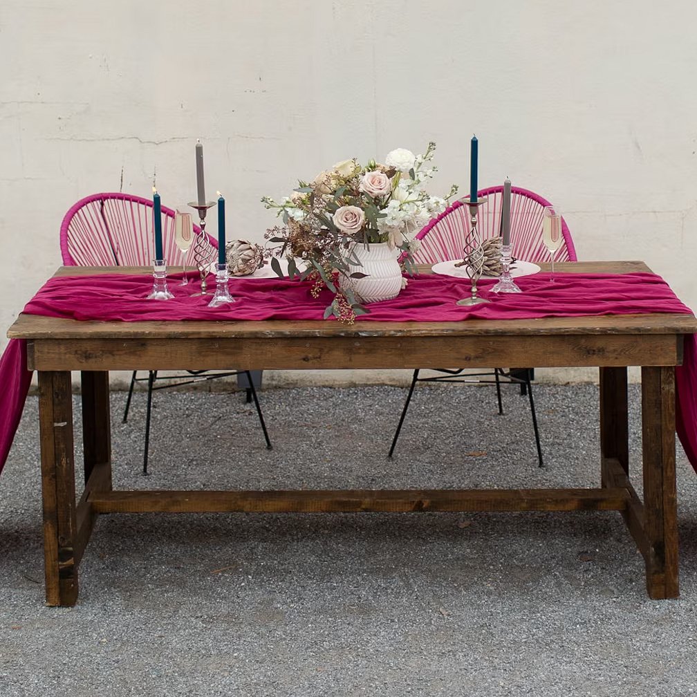 Viva Magenta Wedding Table Runner