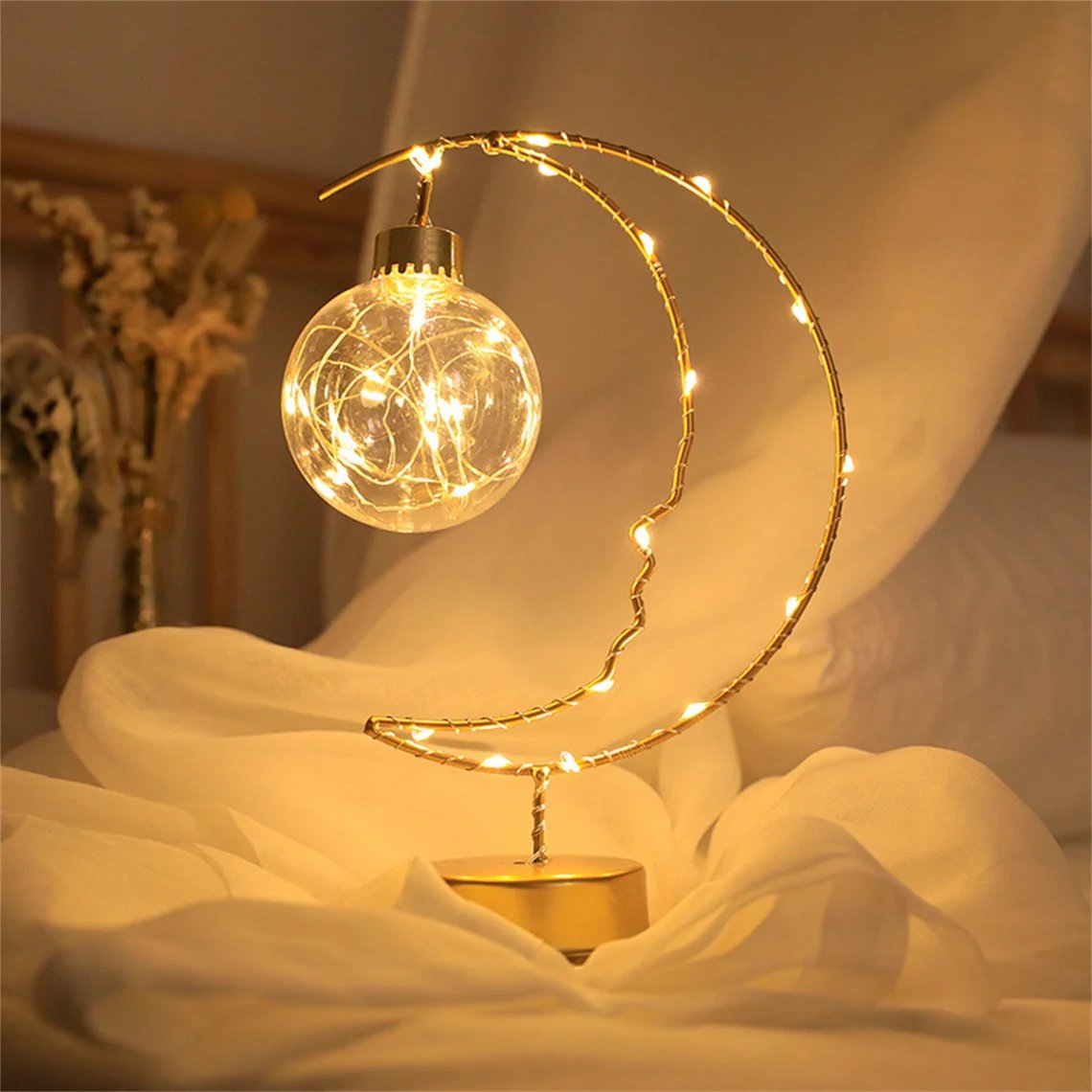 Moon Battery Lamp Unique Sweetheart Table Decor