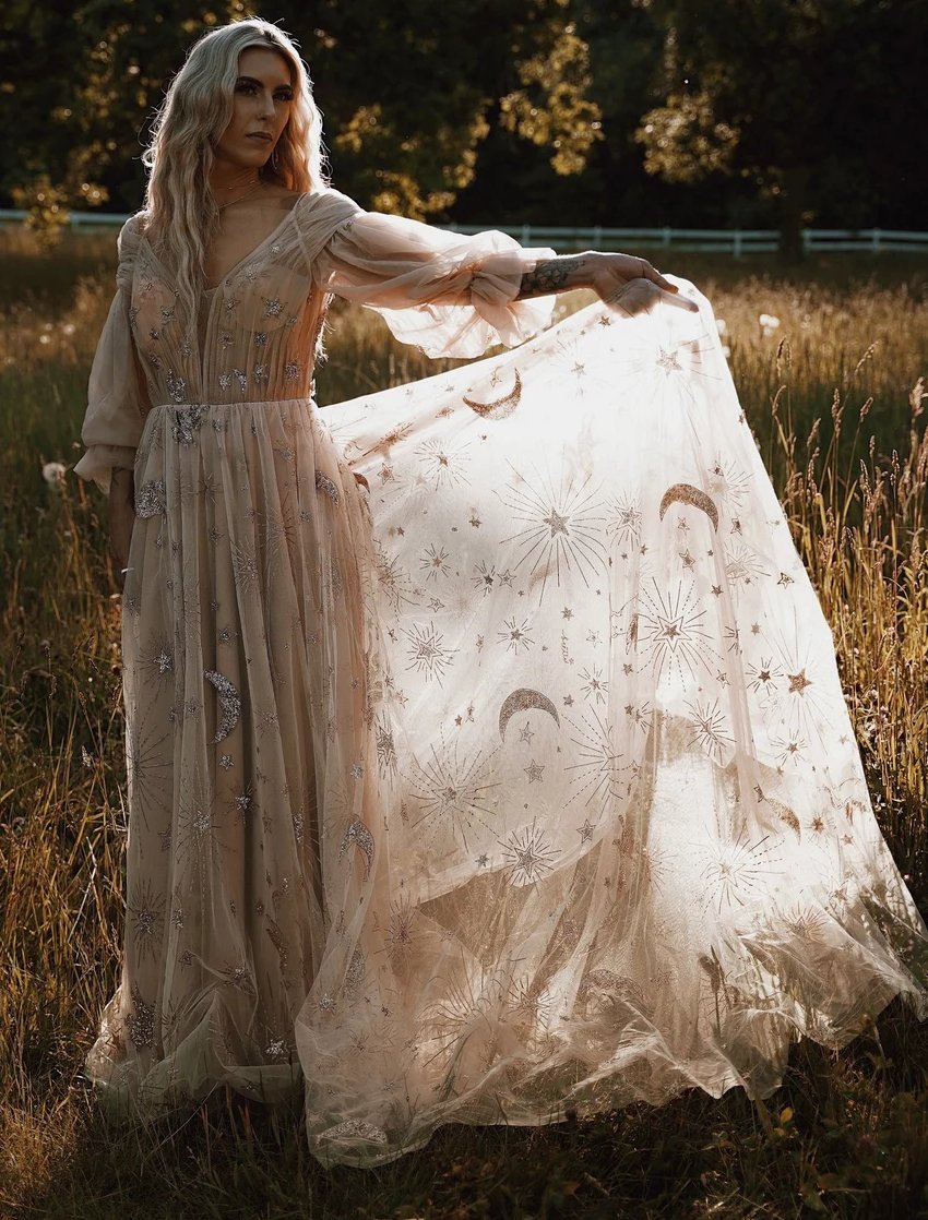 Starlight Unique Boho Wedding Dress