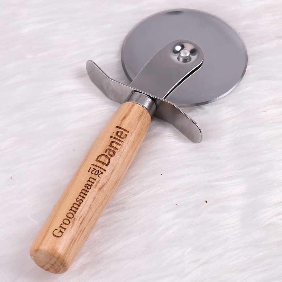 Personalized Pizza Cutter Bridal Shower Favor
