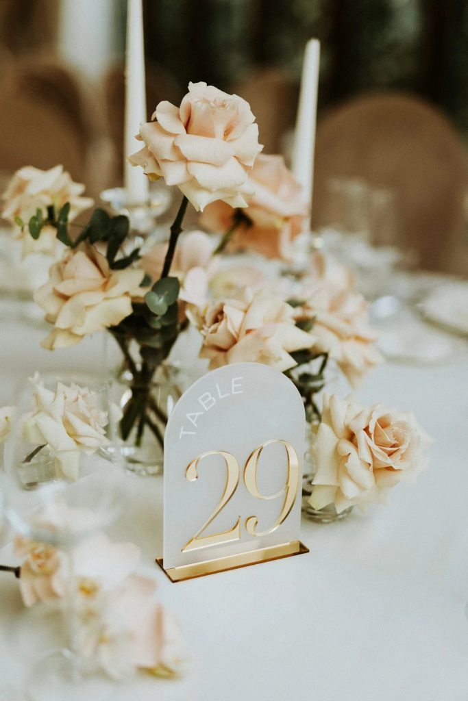 Frosted Acrylic Wedding Table Numbers