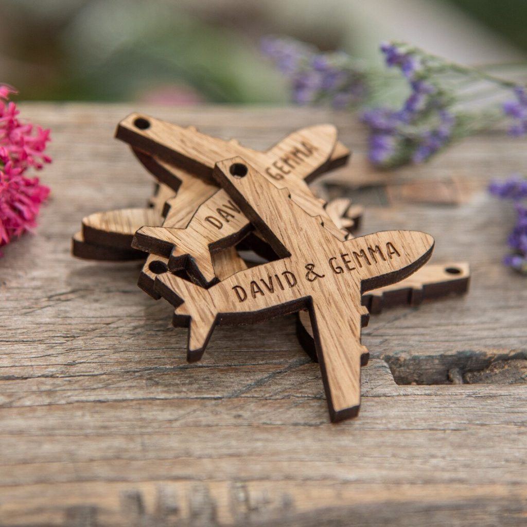 Airplane Name Place Card Travel-Themed Wedding Favors