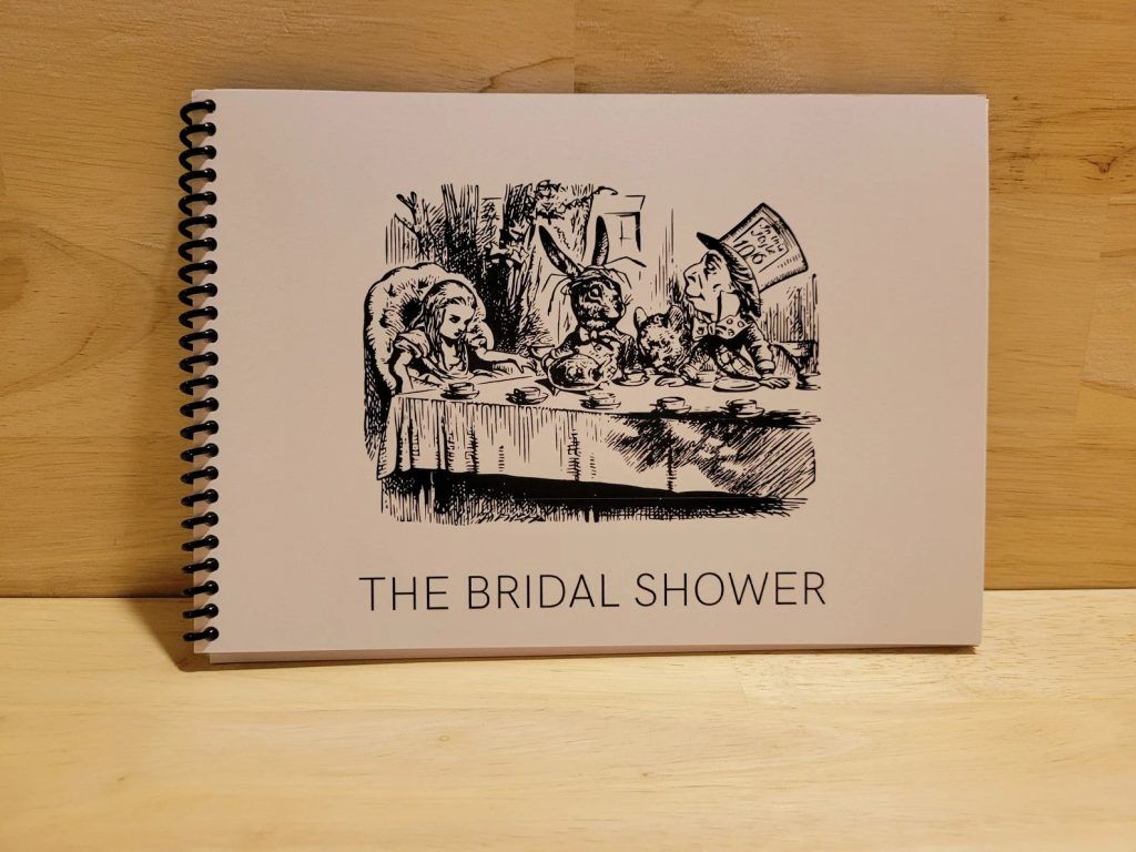 Alice in Wonderland Bridal Shower Book