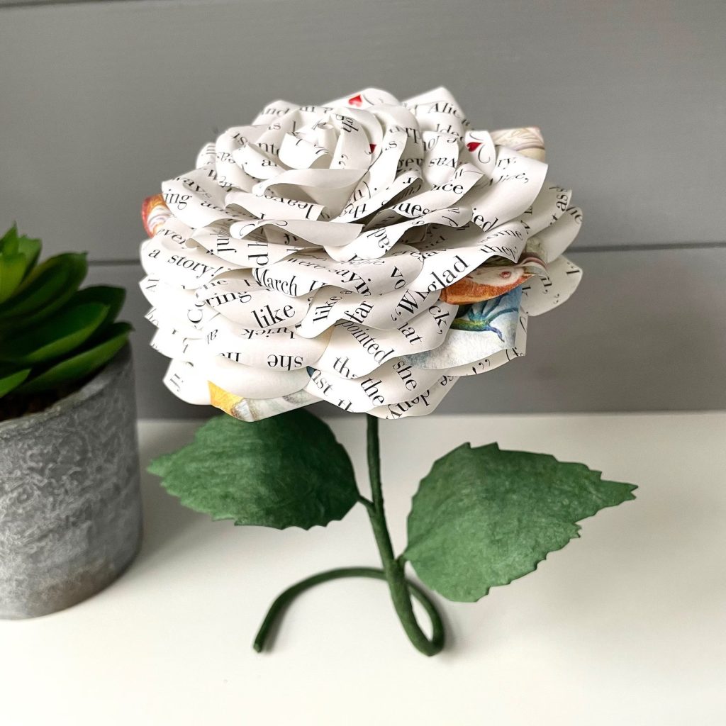 Alice in Wonderland Paper Rose