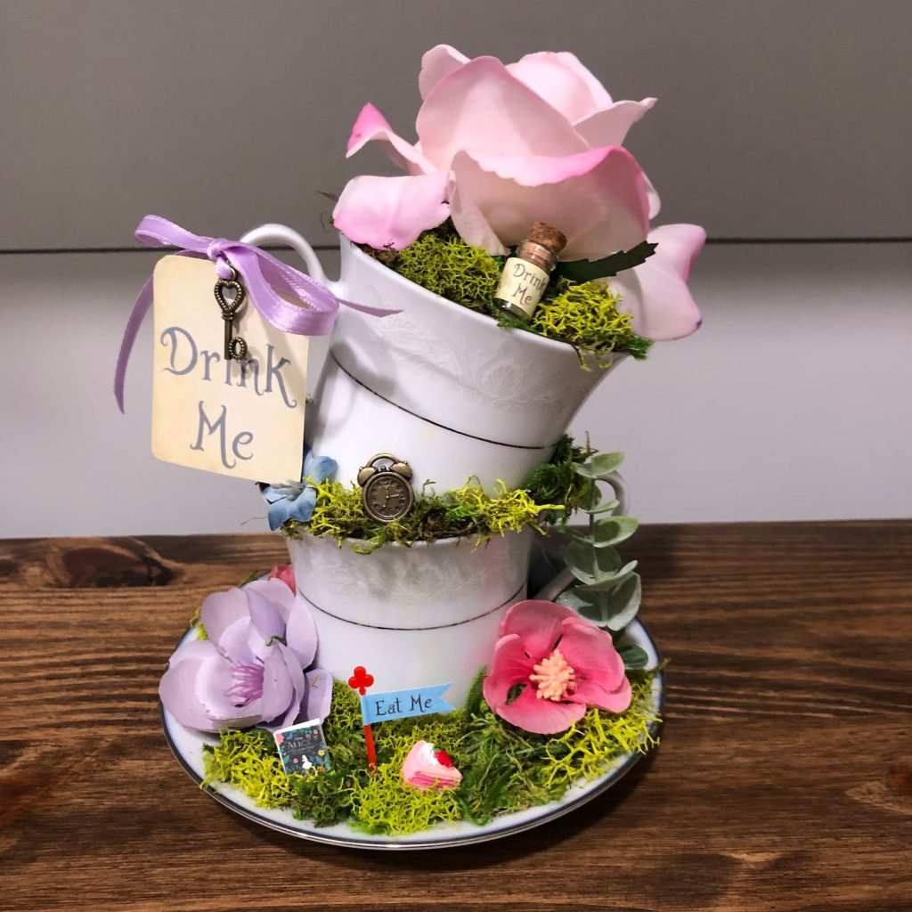 Alice in Wonderland Bridal Shower Tea Party Centerpiece