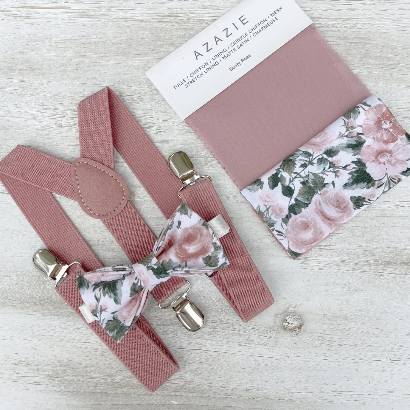 Suspender Set Dusty Pink Rose main image 0