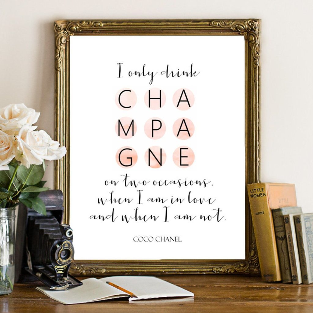 Chanel Printable Art Set of 3 Chanel Quotes
