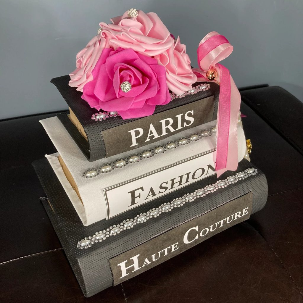 Coco Chanel Bridal shower Book Box Centerpiece
