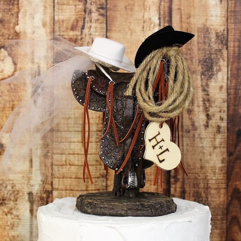 Western Wedding Cake Topper