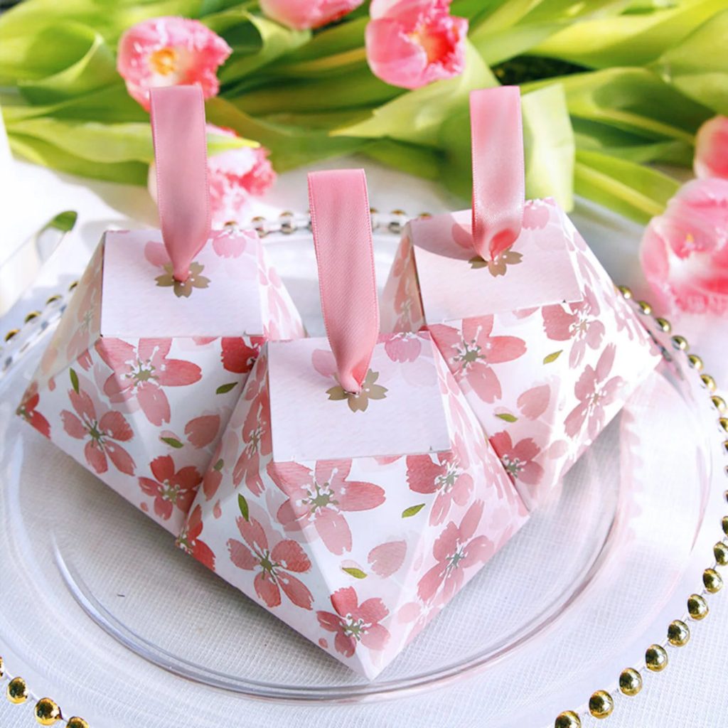 Cherry Blossom Wedding Favor Boxes