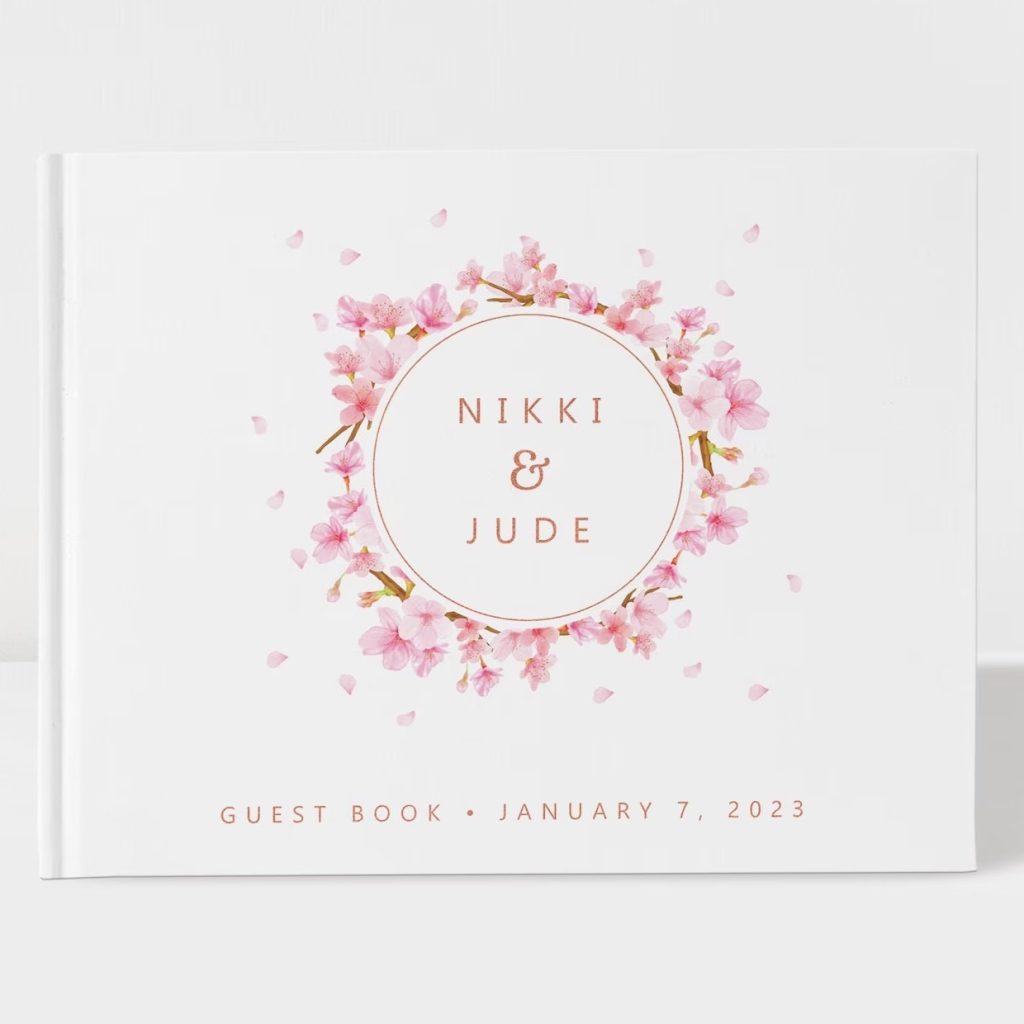 Cherry Blossom Wedding Guest Book