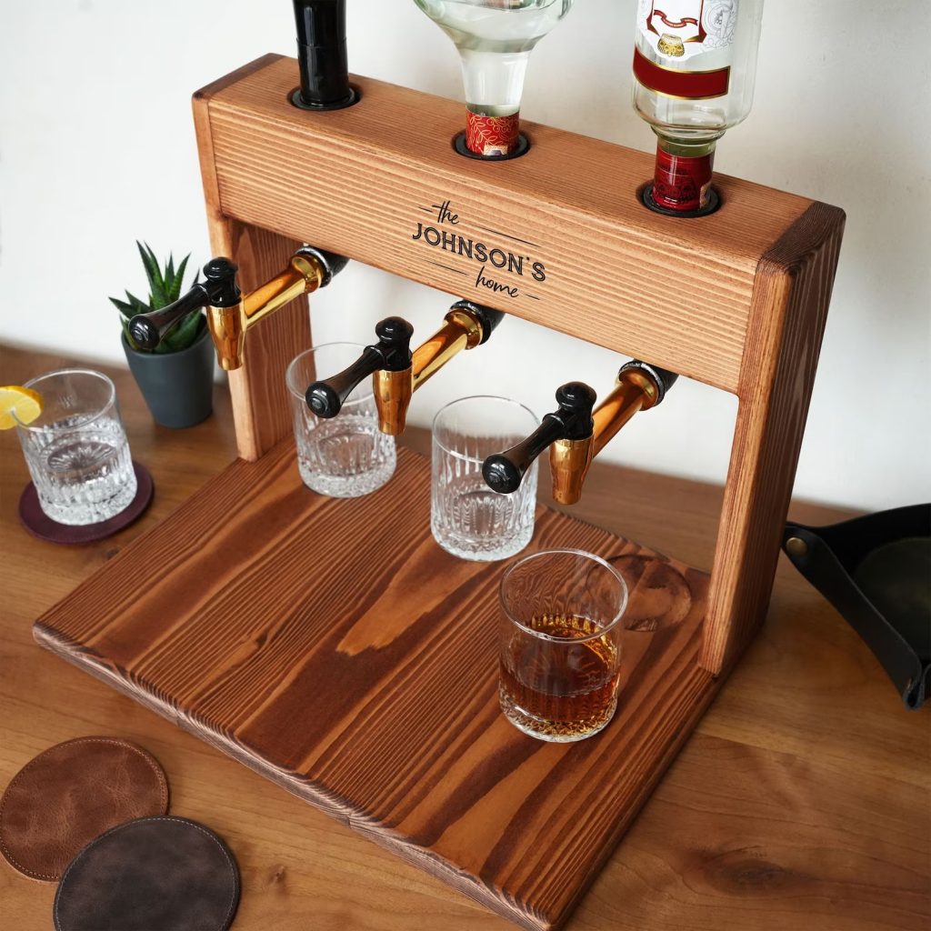 Personalized Liquor Dispenser Stock-the-Bar Wedding Shower Gift Idea