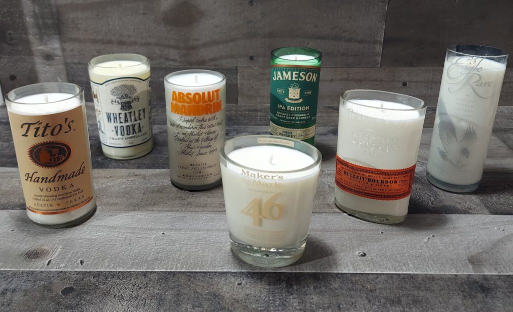 Liquor Bottle Candles