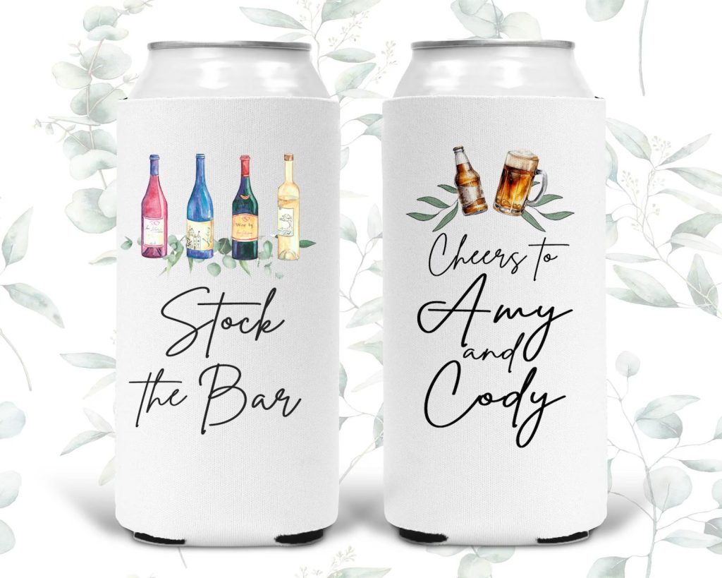 Stock-the-Bar Can Sleeve  Shower Party Favor