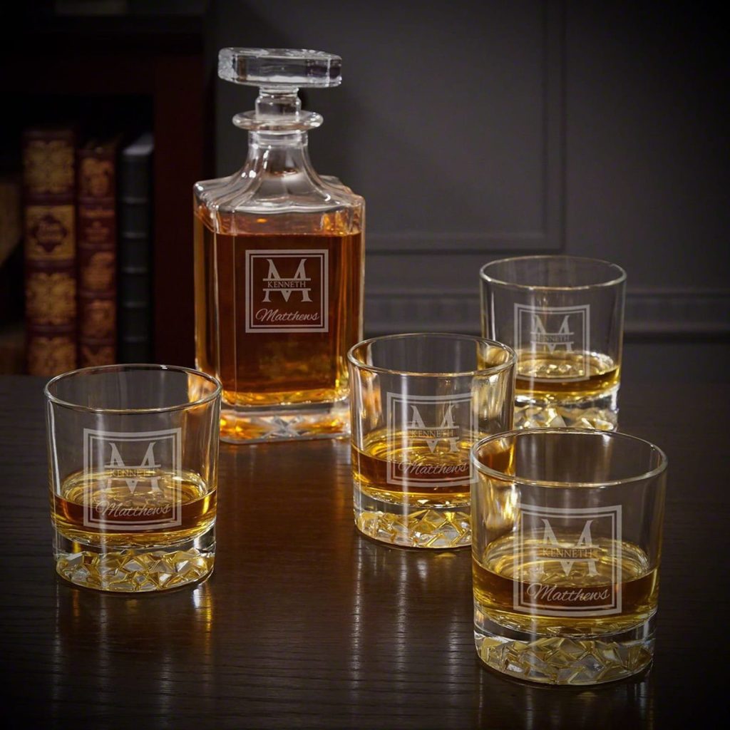 Personalized Whiskey Glasses Stock-the-Bar Shower Gift Idea