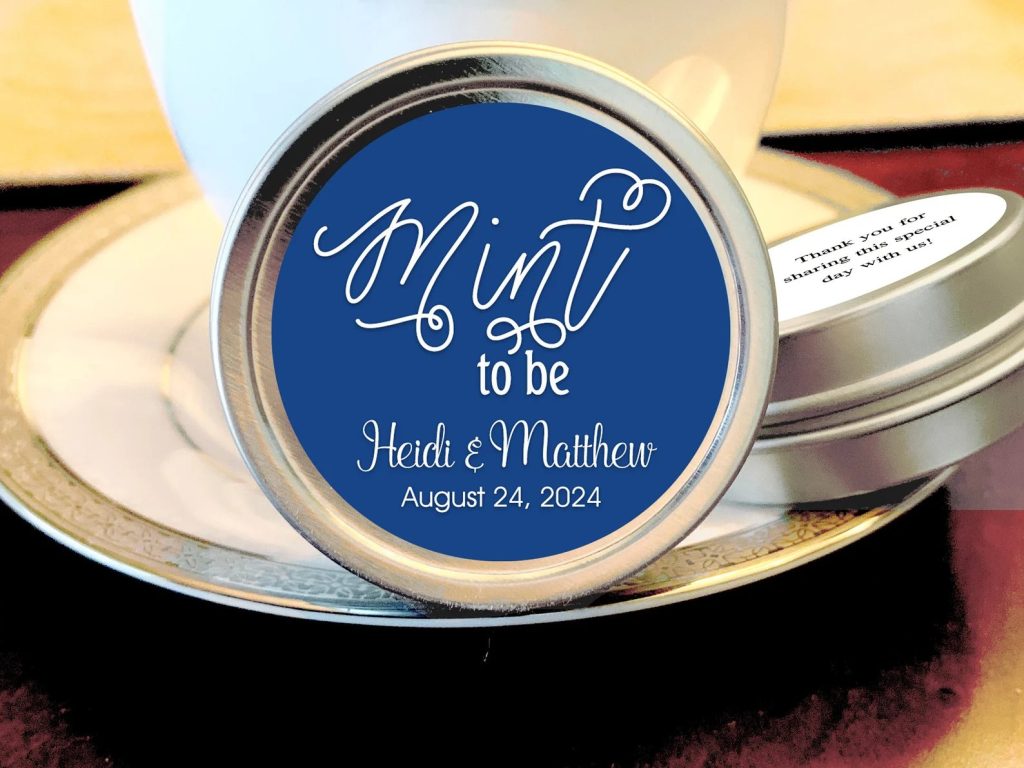 Marseille Bleu Mint-To-Be Wedding Favor Tin