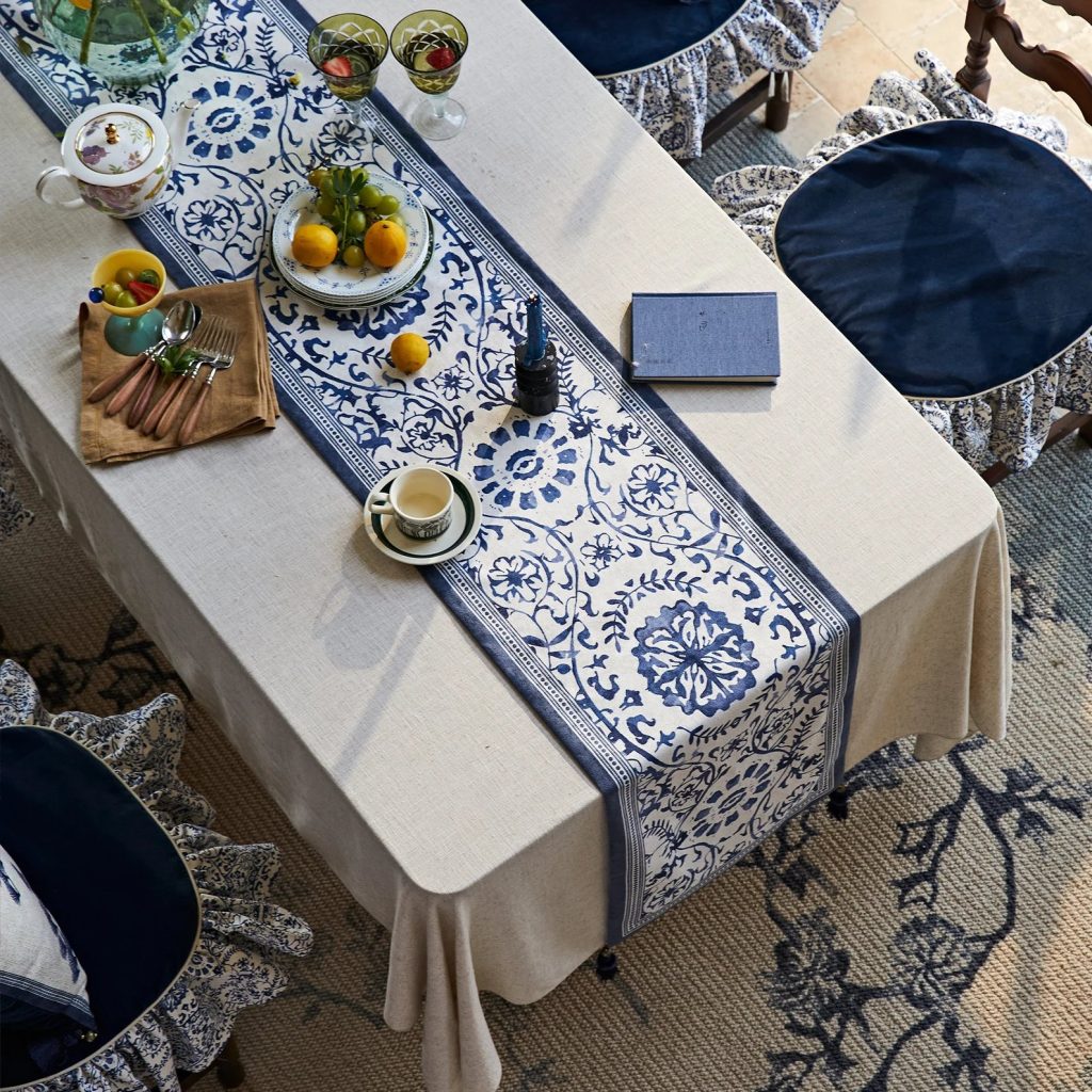 Marseille Bleu Wedding Table Runner Trend