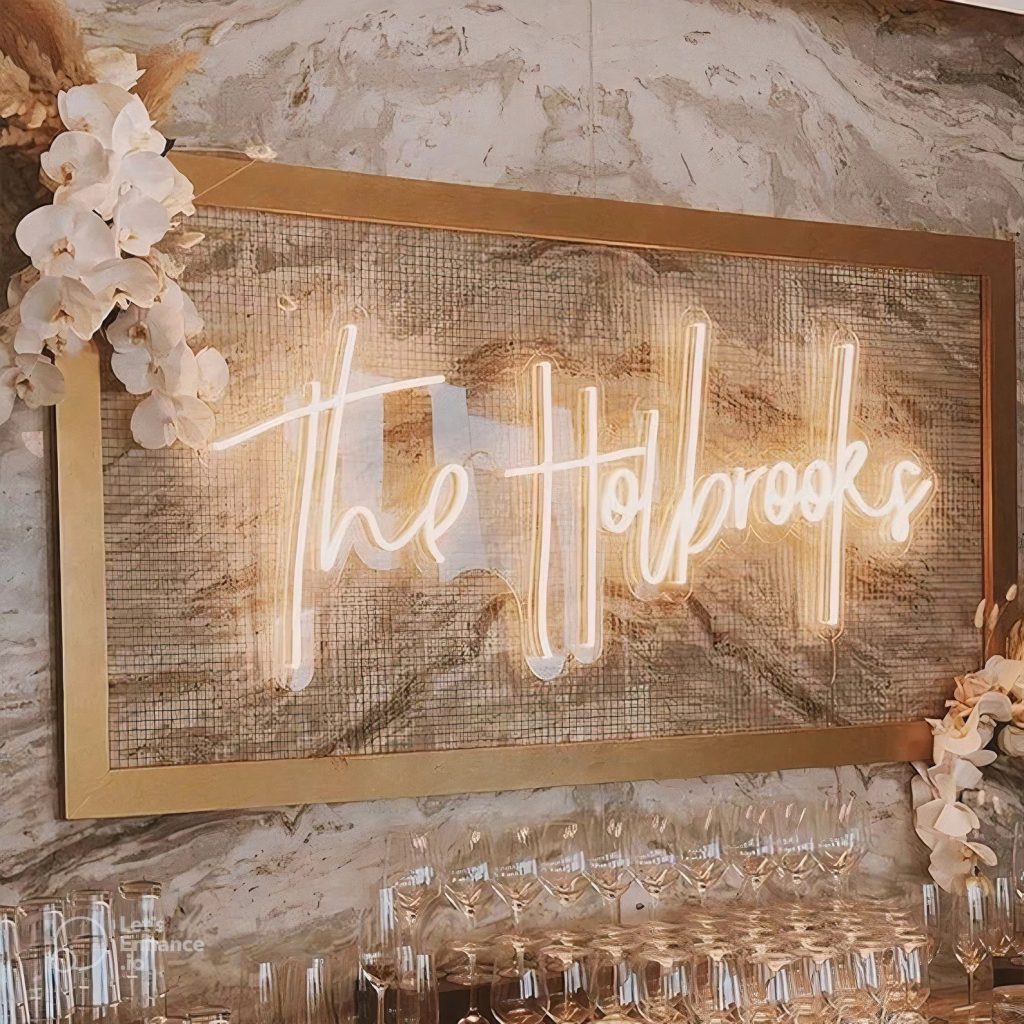 Neon Sign for Glamorous and Luxury Wedding Decor