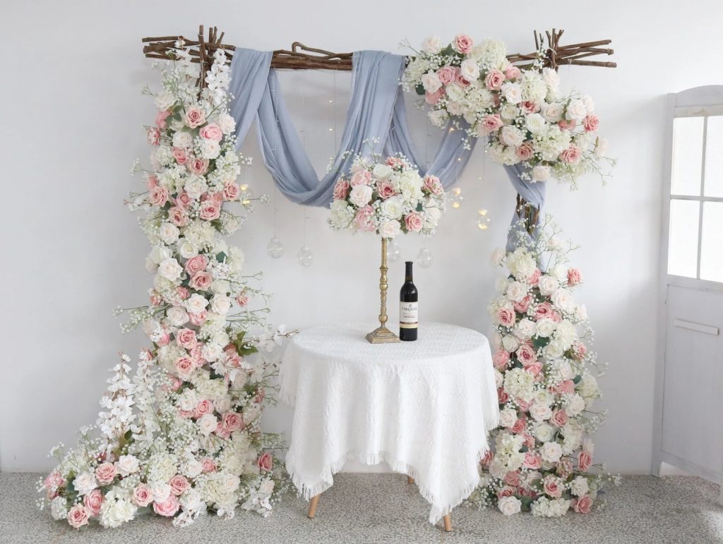 Pink Flower Wedding Arch