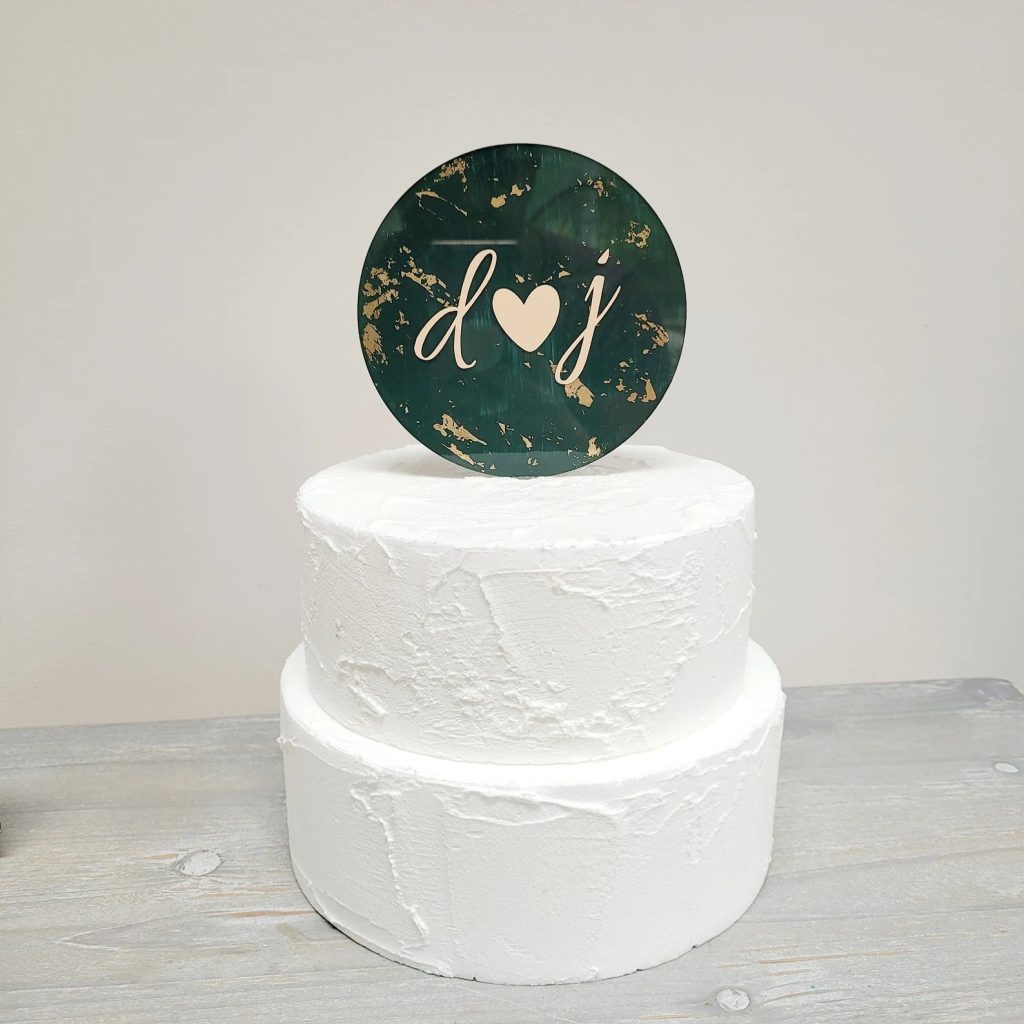 Acrylic Wedding Cake Topper