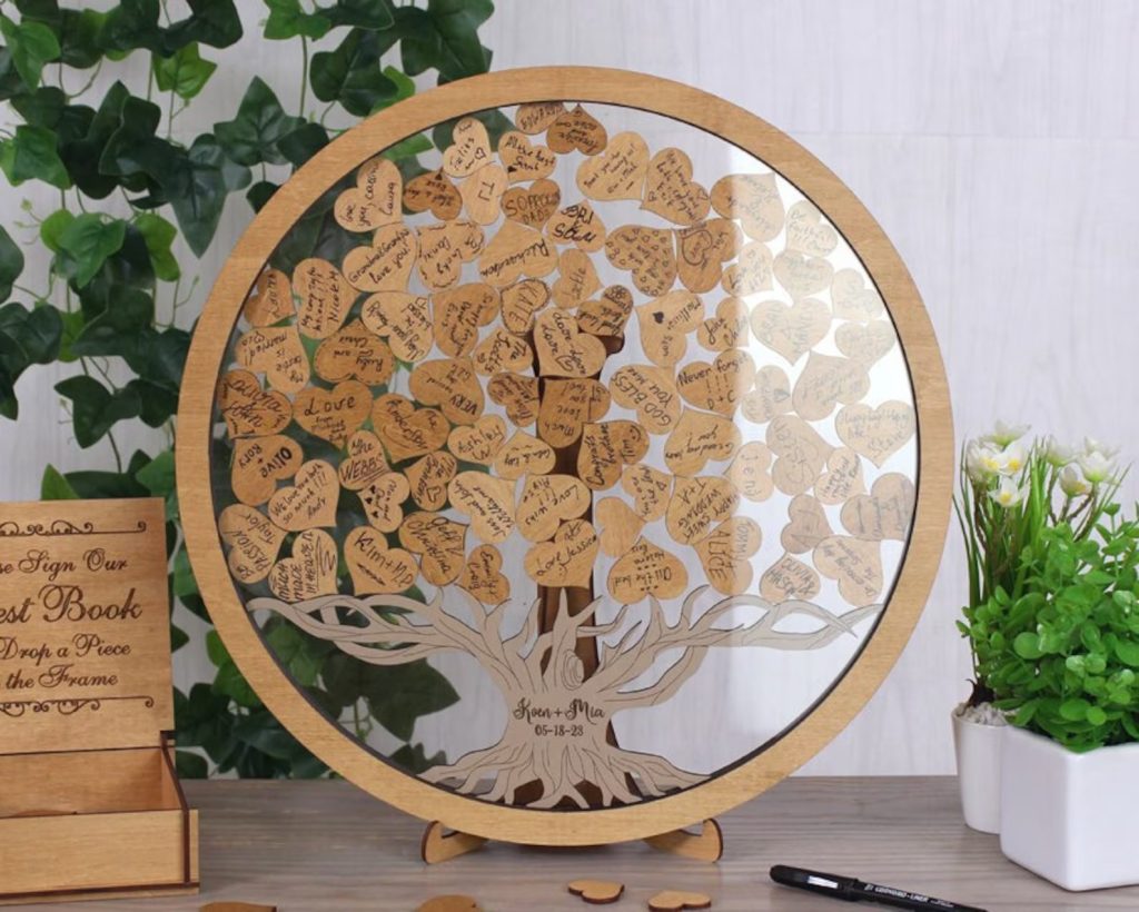 Dreamy Forest Themed Tree Wedding Guest Book Alternative