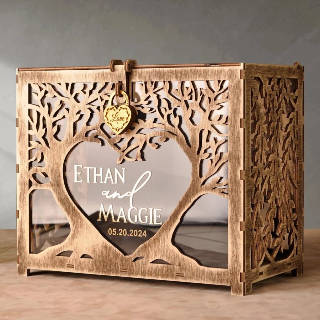 Forest Themed Wedding Wooden Card Box