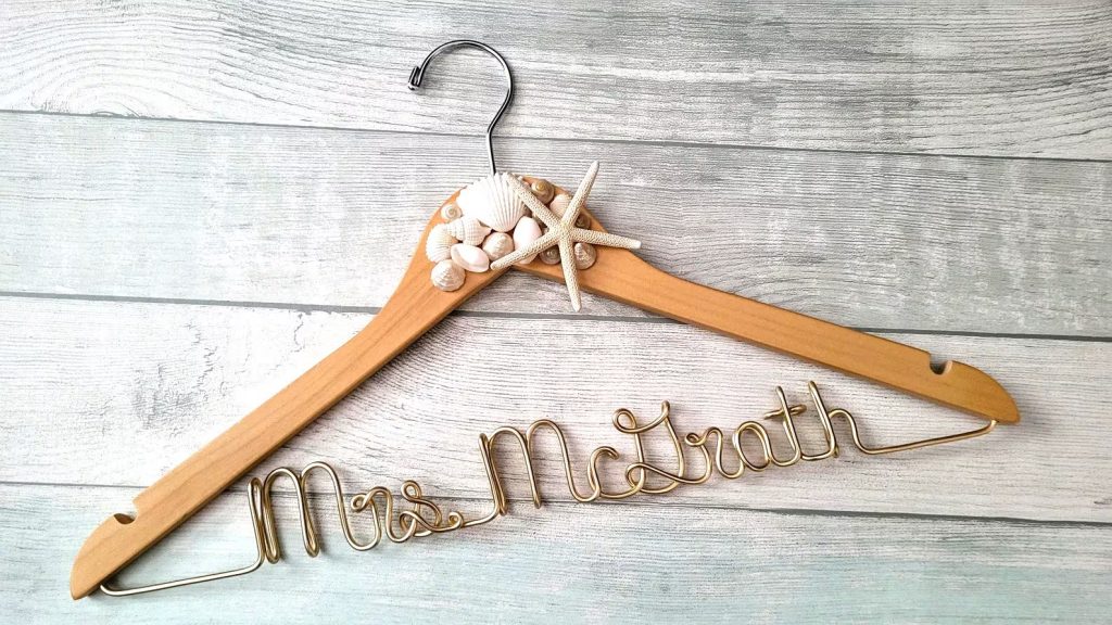 Beach Themed Bridal Hanger