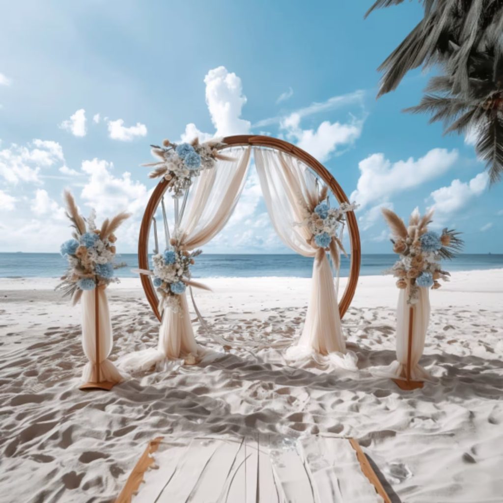 Wooden Circle Arch Wedding Frame