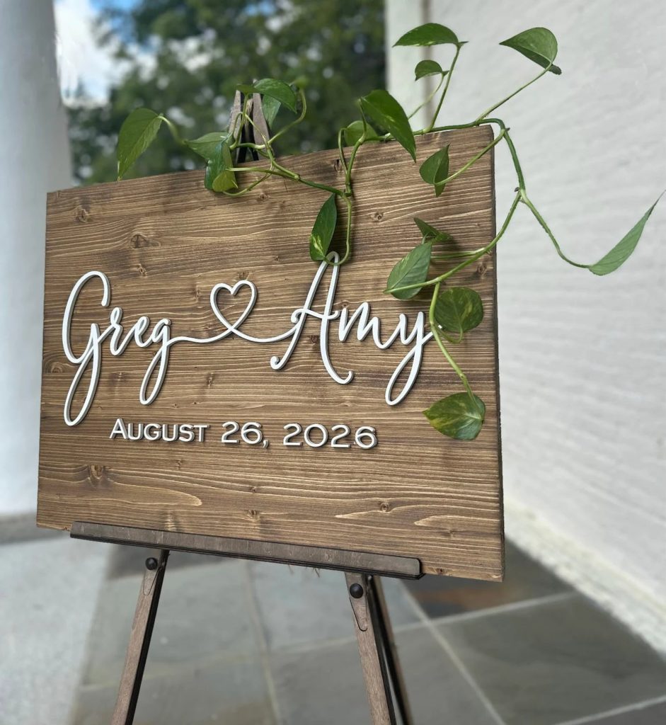 Custom 3D Wedding Welcome Sign