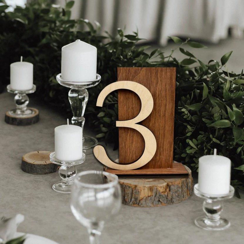 Country Boho Wedding Table number