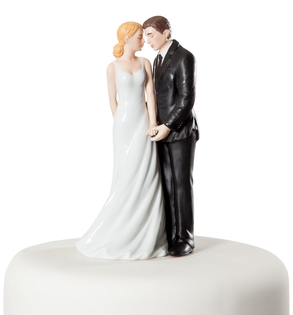 Wedding Bliss Porcelain Figurine Cake Topper