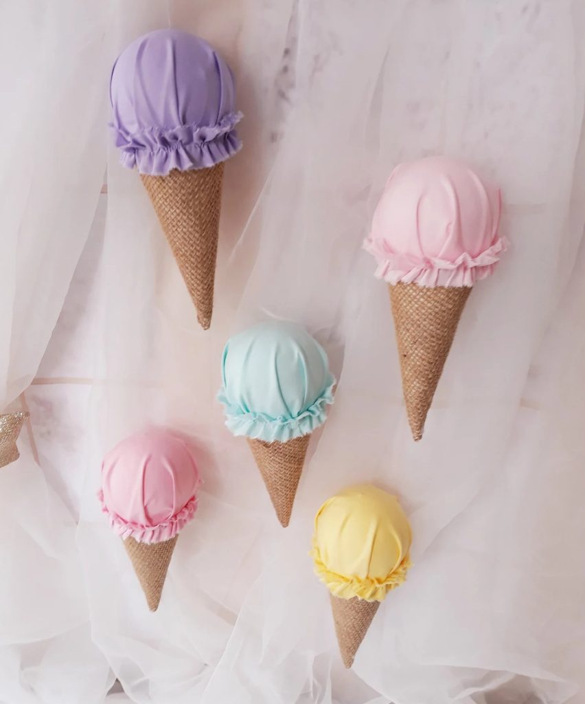 Ice Cream Cone Banner Bridal Shower Decor