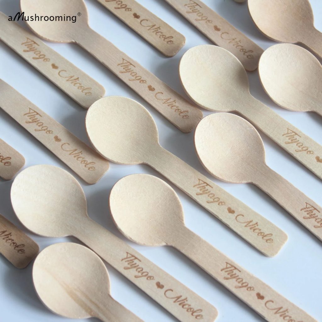 Personalized Wooden Ice Cream Spoons 