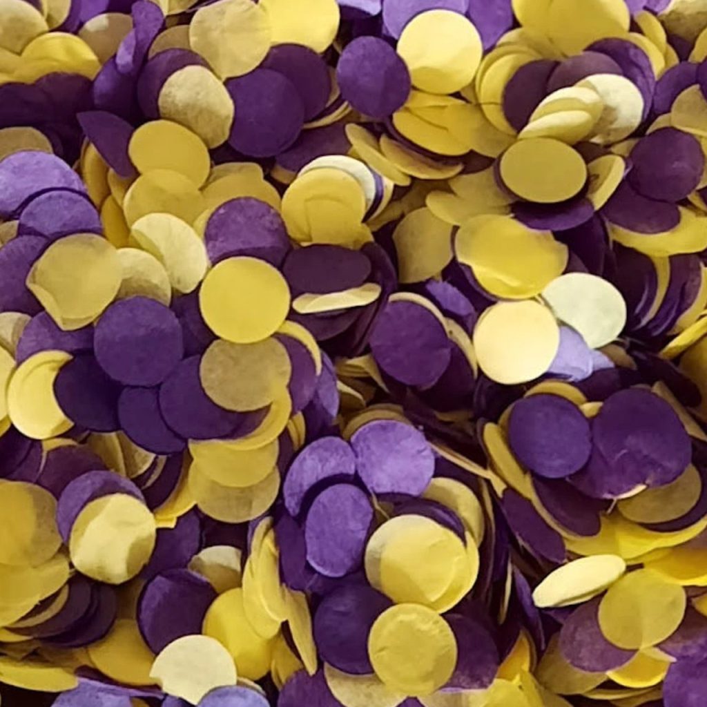 Purple & Yellow Eco Biodegradable Wedding Confetti