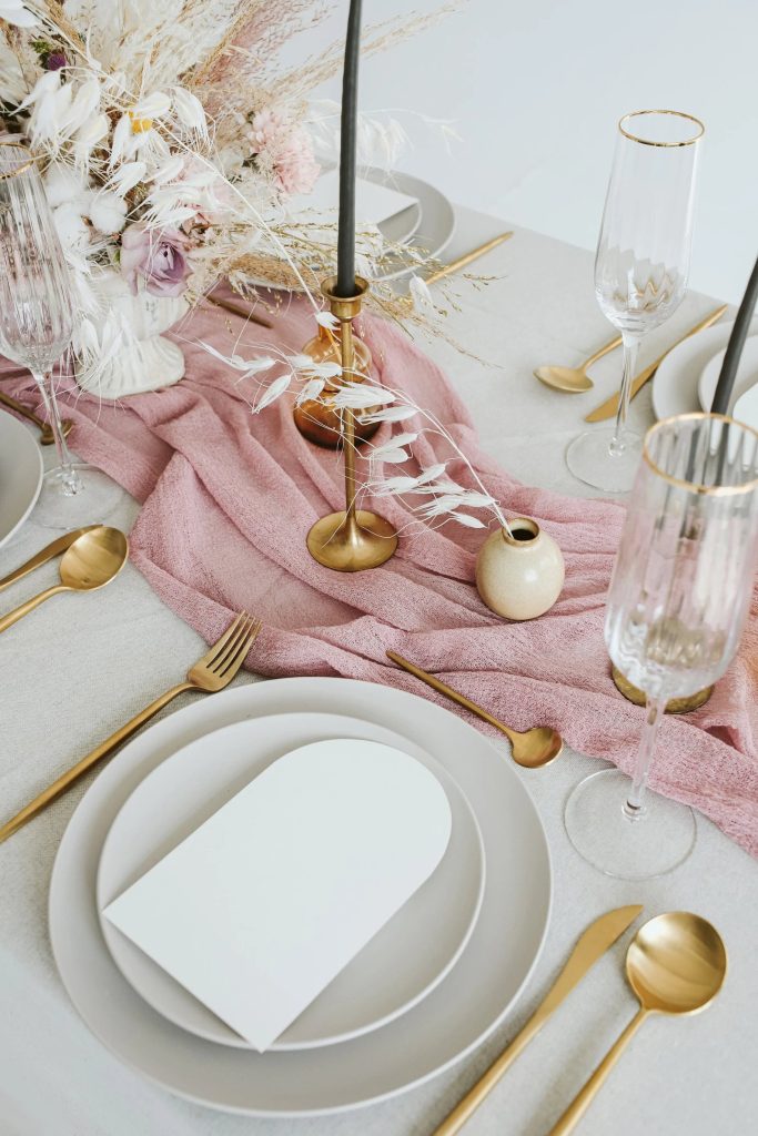 Dusty Rose Wedding Table Runner