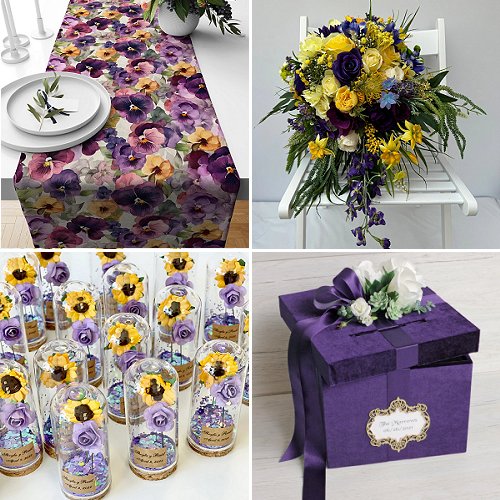 Purple & Yellow Wedding