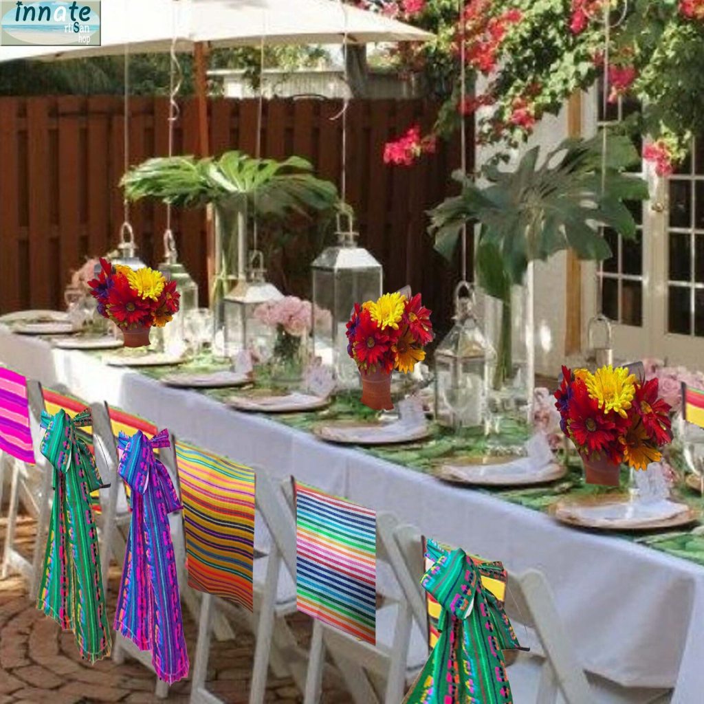 Fiesta Chair Sash Wedding Decor Idea