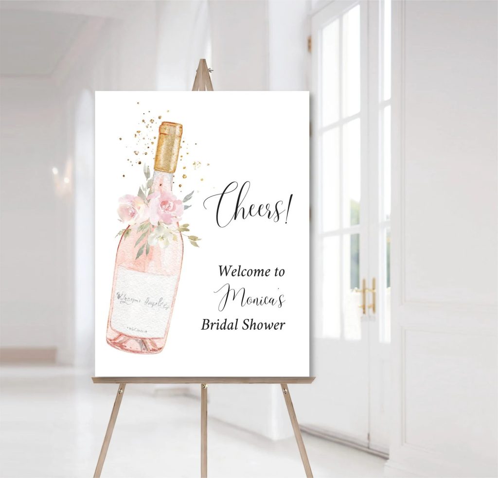 Rosé All Day Bridal Shower Welcome Sign