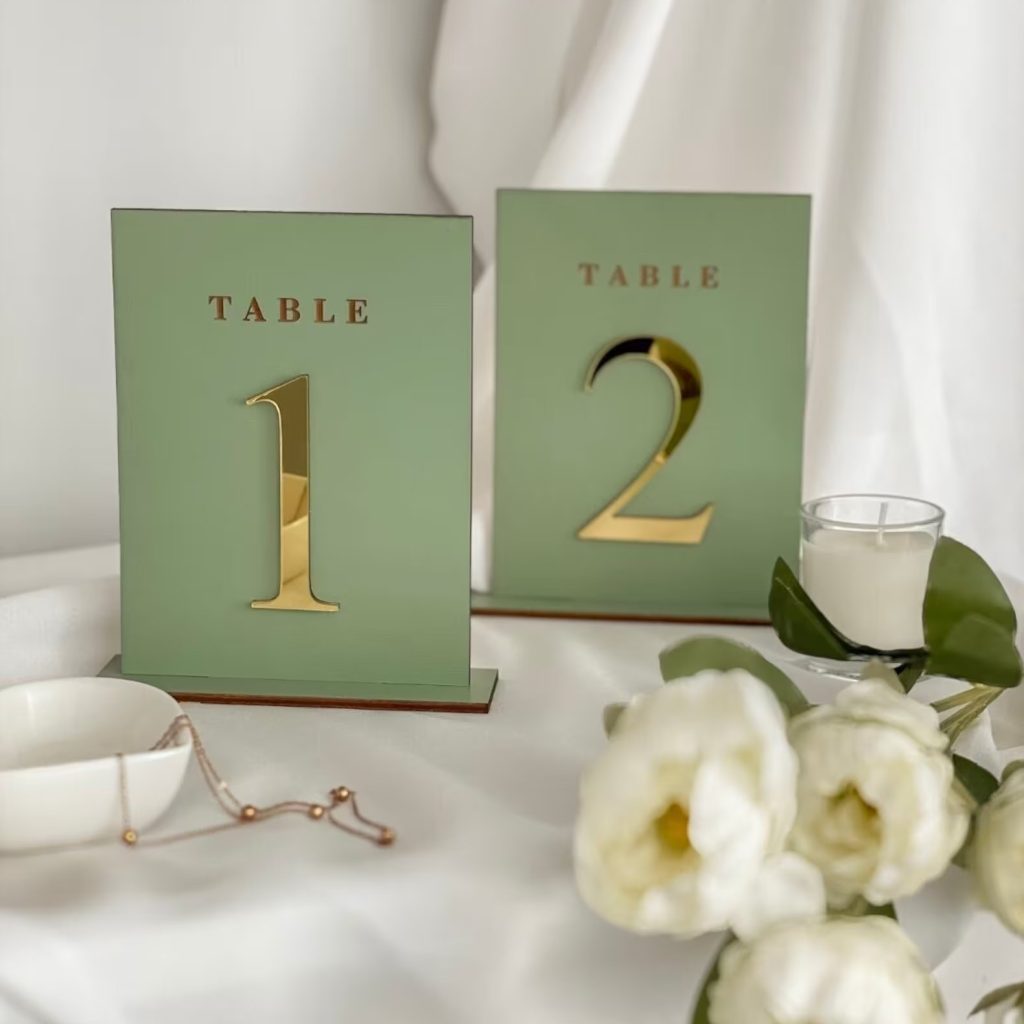 Wooden Wedding Table Numbers