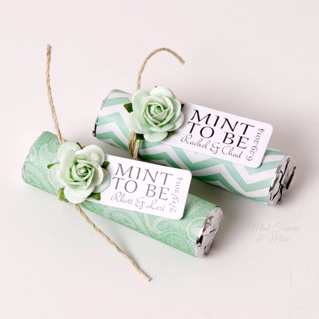 Mint To Be Personalized Wedding Favors