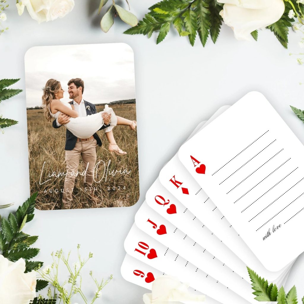 Personalized Playing Cards - Wedding Guest Book