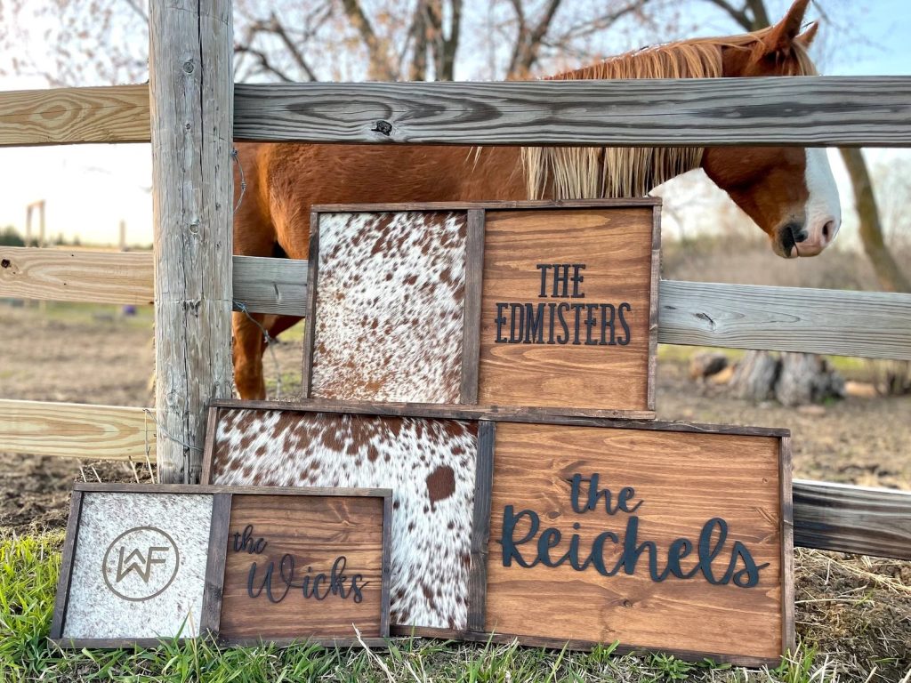 Unity Ceremony Cowhide Branding Frame