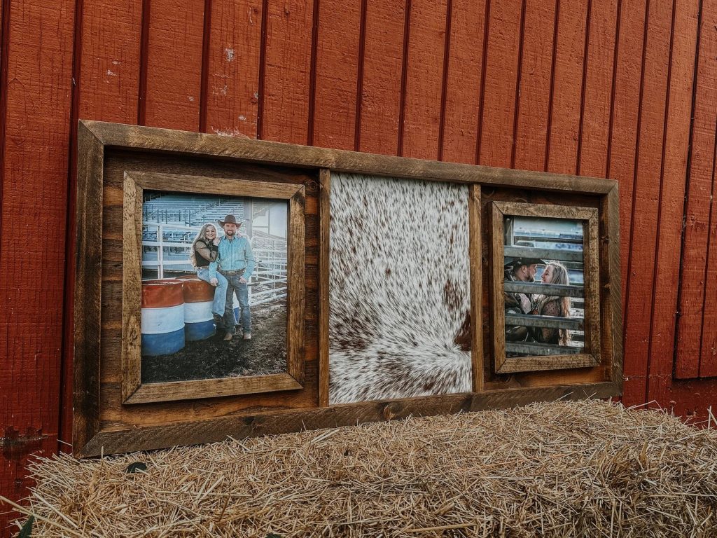 Genuine Cowhide Branding Photo Frame