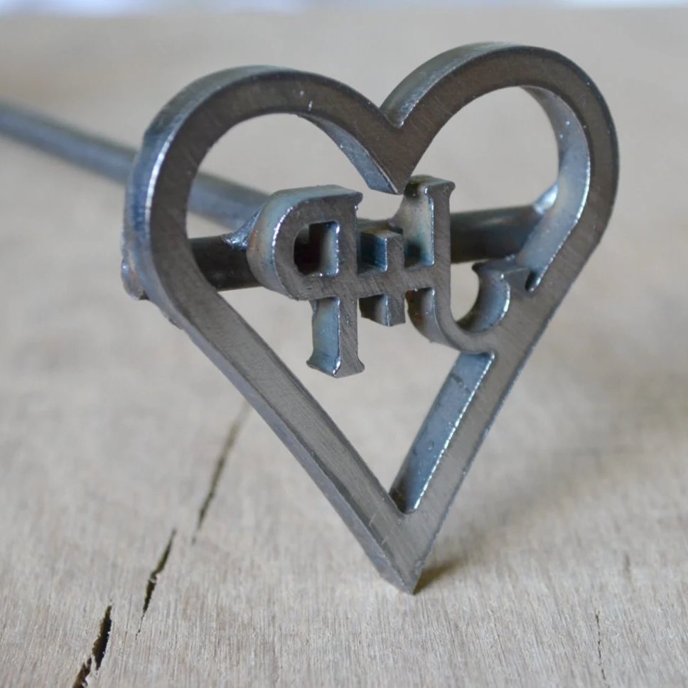 Heart Shaped Branding Iron for Unity Ceremony