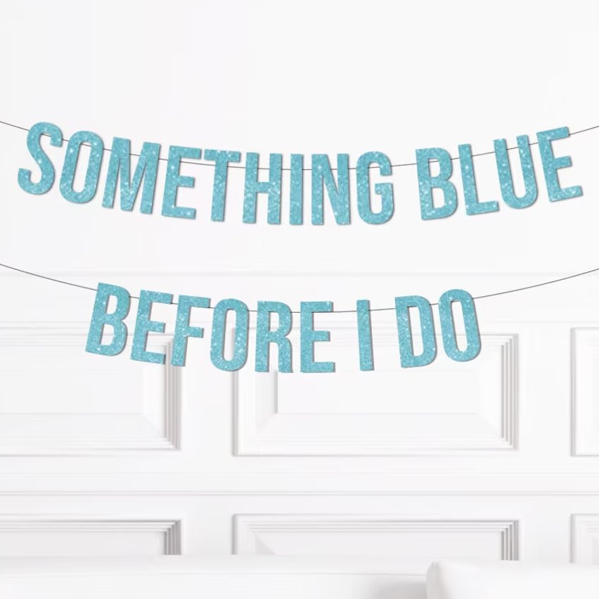 Something Blue Before I Do Bridal Shower Banner