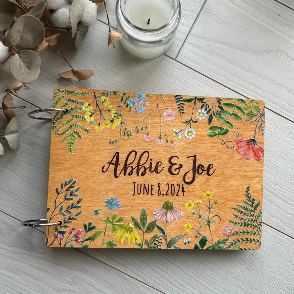 Wildflower-Inspired Wedding Guest Book