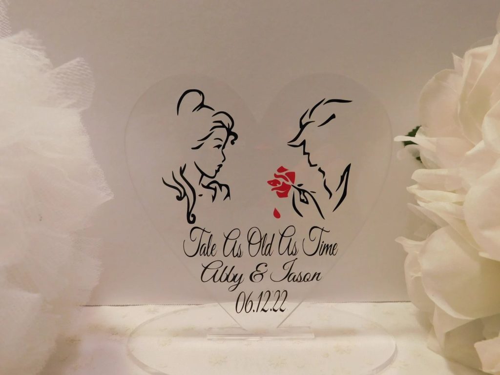 Beauty And The Beast Wedding Cake Topper