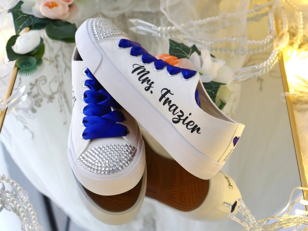 Royal Blue Bride Sneakers 