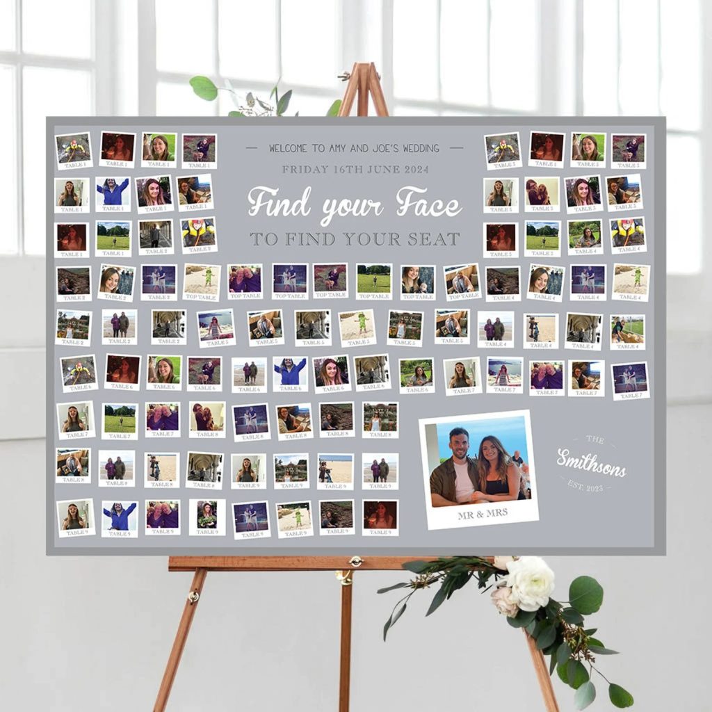 Find Your Face Creative Table Plan