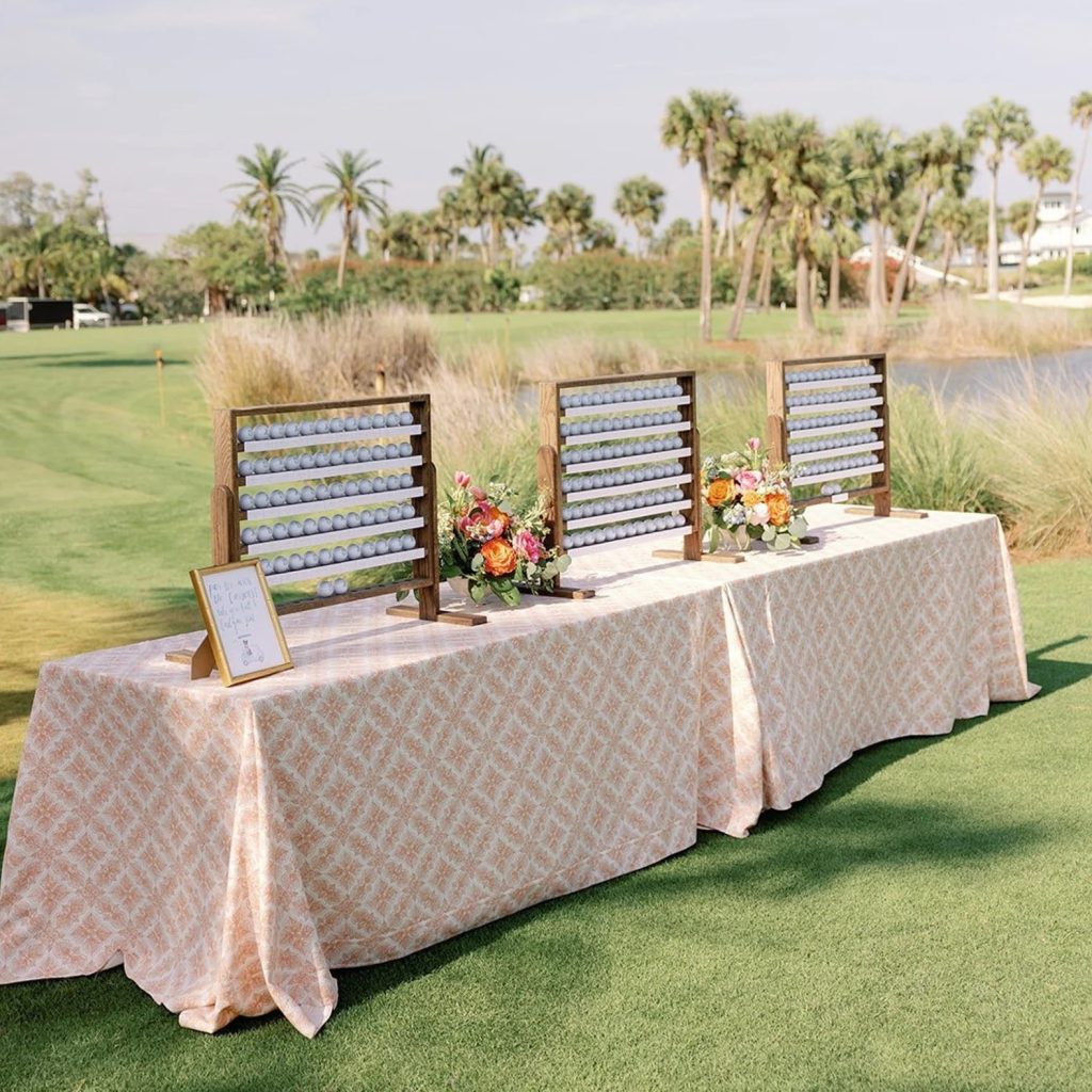 Golf Ball Display Wedding Seating Chart